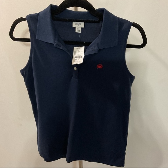 J. Crew Tops - J.Crew Navy Polo Sleeveless Polo Size XS